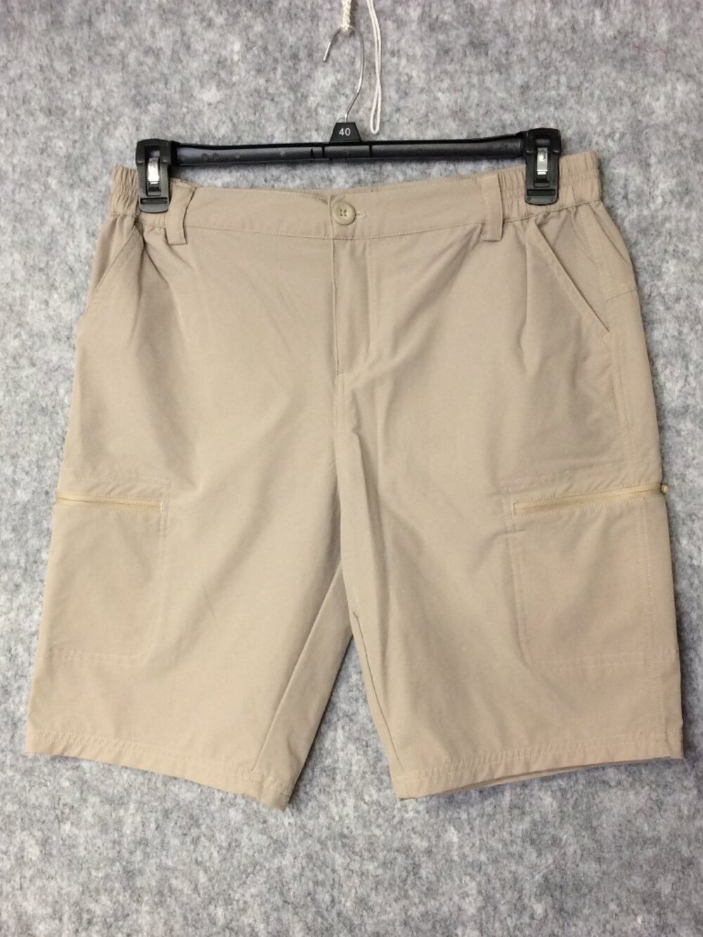 Willit Women's Hiking Cargo Everyday Shorts Lightweight Stretch Khaki Tan Large